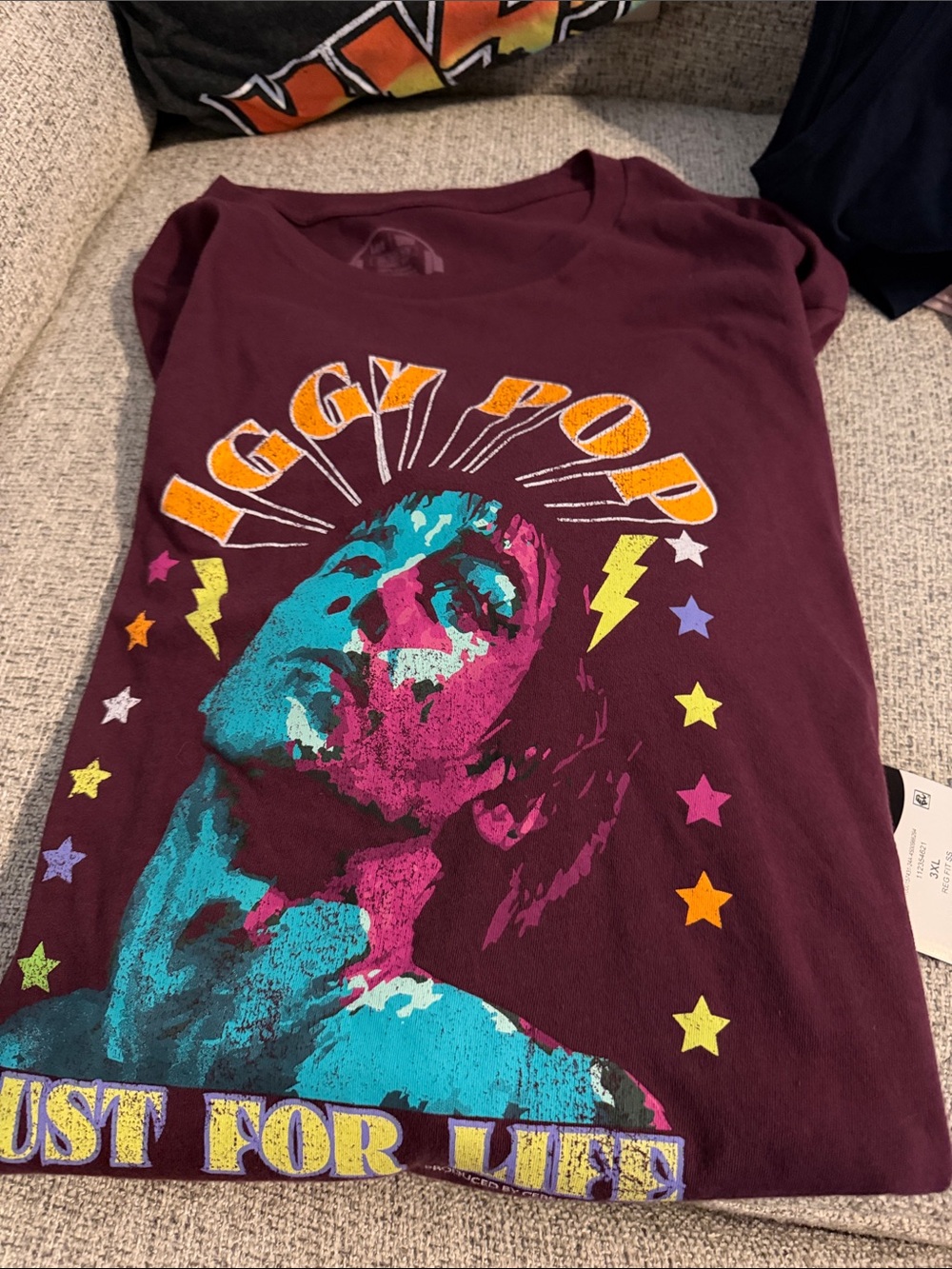 Men’s Iggy Pop KISS Bad Company graphic tees